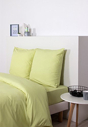 Rap Housse Grand Bonnet Uni Microfibre 160X200 Cm Vert Anis Cover