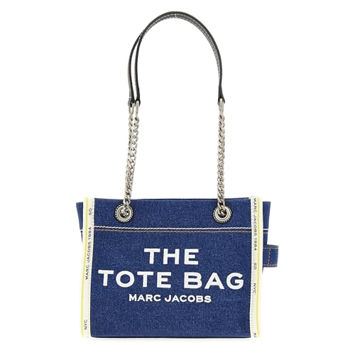 Tasca interna con cerniera MARC JACOBS The Small Tote, Bag Femme, Dark Wash