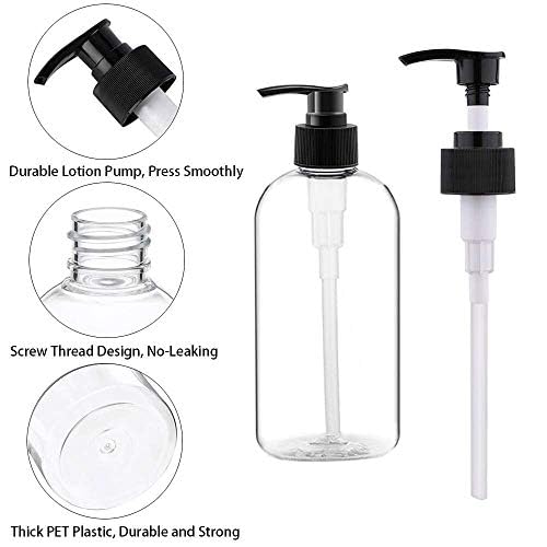 Image of Prakash 500ML Transparent Empty Bottle (Pack of 3) Portable Clear BPA-Free Cylinder Shampoo Lotion Hand Pump Bottle Durable Refillable Containers for Massage Oil, Liquid Soap