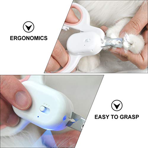 Cortador de unhas Balacoo para gatos com luz de LED Detector de urina para animais de estimação, fer