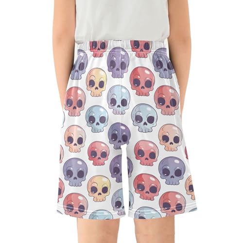 ALAZA Sugar Skull Color Day Of The Dead Pajama Shorts Sleep Shorts Pant Lounge Pajama Bottoms Elastic Waist with Pockets2