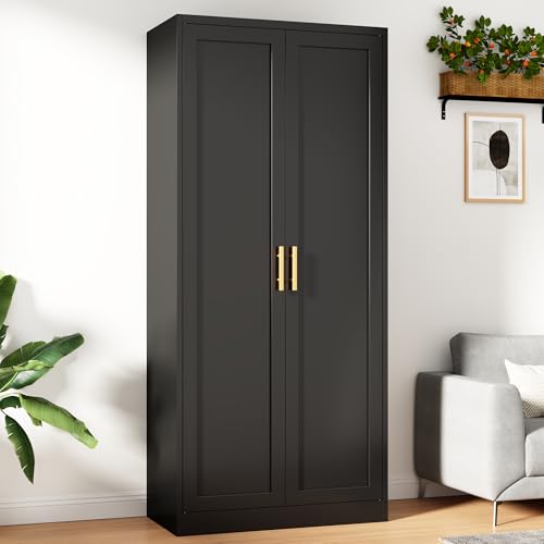 Image of 71 inch Metal Storage Cabinet with 2 Doors, 4 Adjustable Shelves