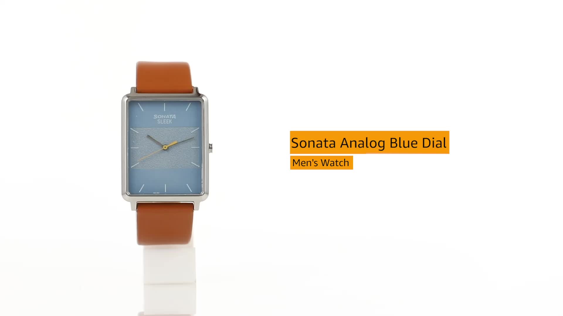 Sonata Quartz Analog Leather Strap Watch for Men-NP7144SL02