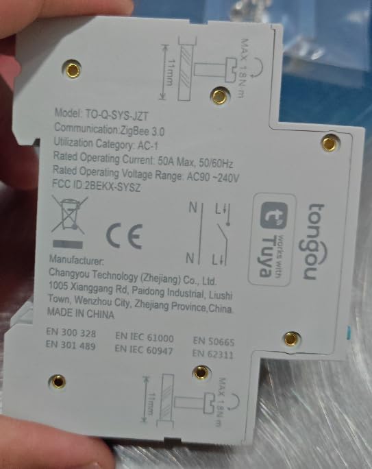 Zigbee DIN Rail Smart Meter| 1-50A 90-240VAC 1P+N|Smart Switch with Real-time Power Monitoring| Remote Control via Tuya/Smart Life| Export/Clear Power Data| Recloser Function| FCC Certified - Image 10