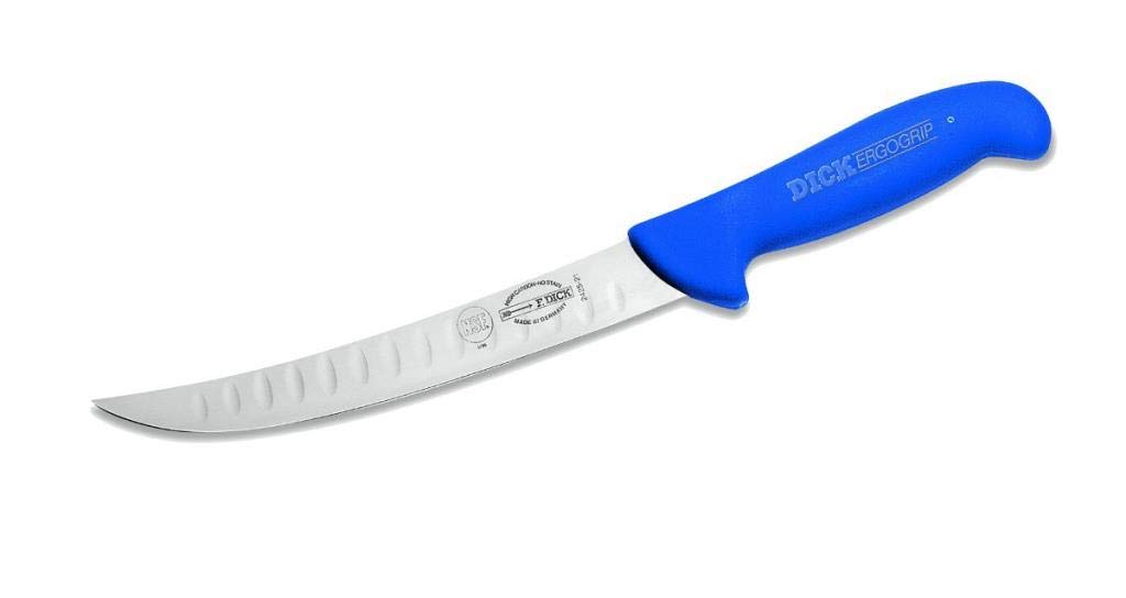 Grand couteau de désossage Dick ErgoGrip lame 26 cm alvéolée bleue
