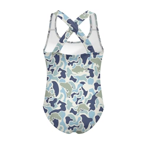 Image of INSTANTARTS Girls One Piece Swimwear Sleeveless Crossback Swimsuits