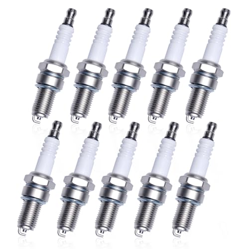 Adefol Lot de 10 Bougie d'allumage D8TC pour 4 temps 125cc 150cc 200cc 250cc PIT, Quad, Dirt Bike, ATV, Kart, Buggy, Remplacement 09482-00331
