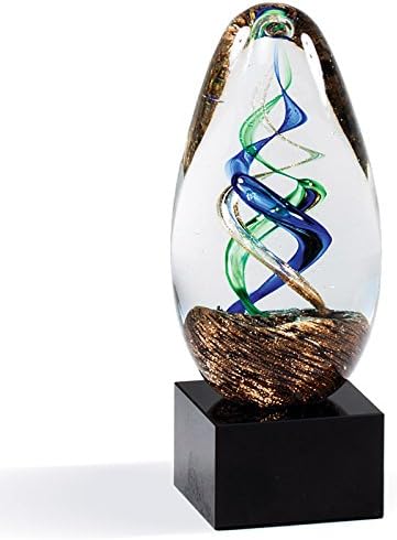 SHOP AWARDS AND GIFTS Premio de escultura artística personalizable de 5-14 pulgadas, varios colores en vidrio transparente, incluye personalización