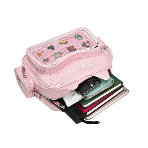Kawaii Ita Bag Backpack Crossbody Bag Cat Shoulder Bags Multi-Purpose Pin Display with Insert