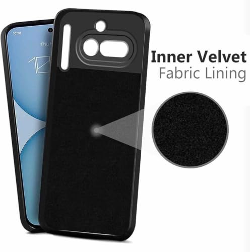 Image of FIRST MART Matte Silicone Back Cover for Nothing 4A - Black