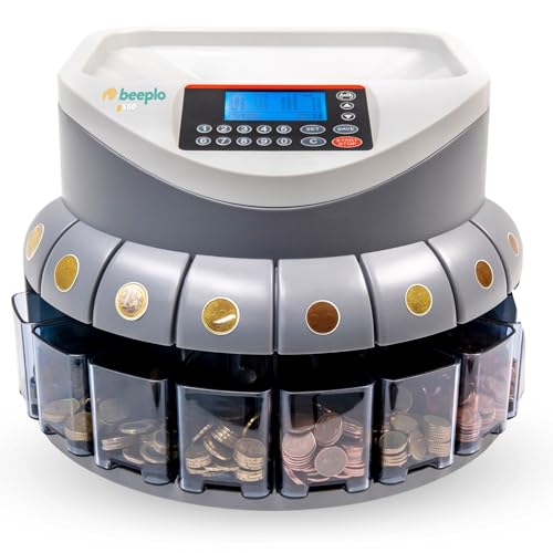 beeplo g550 | Contatore e Sorter di Monete Euro | Capacità 500-800 Monete | Fino a 800 monete per ciclo | Precisione...