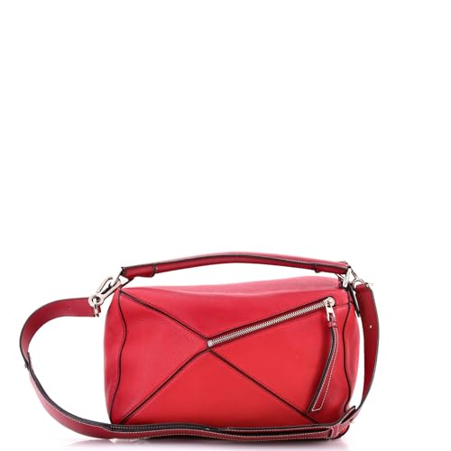 Pre-Loved Puzzle Bag Leather Medium, Red3