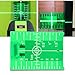 Cross Line Visibility Tool - Magnetic Target Plate for Level Meter, with Double Scale Inch and CM Measurement and Fold Out Floor Stand for Industrial Leveling and Alignment (Green target board)