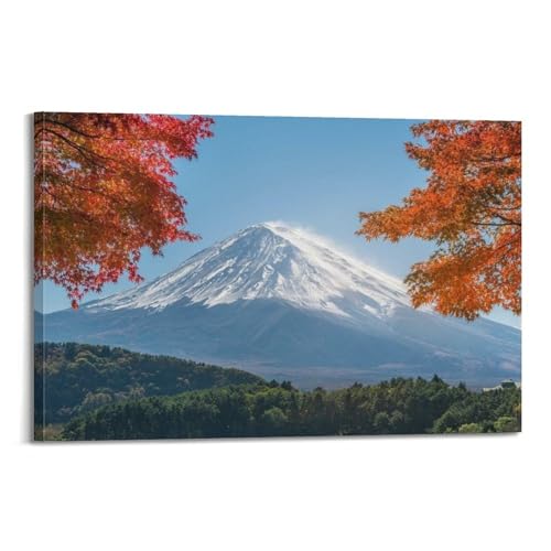 Poster Fuji toile 40x60 cm WIZIGM cadre paysage moderne