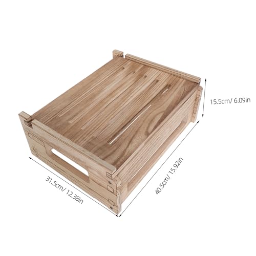 Cache-boîtier modem en bois mural pour masquer les fils et multiprises - 8