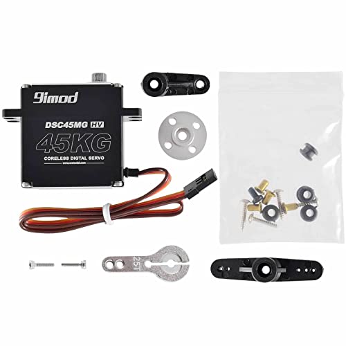 9Imod 45Kg High Torque Servo,Waterproof Servo Motors,Metal Gear Coreless Servo,8.4V Hv Digital Servo,Full Aluminum Case For Rc Servo 1/10 1/8 Crawler Car #TOP7