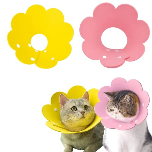 crazy bean 2pcs Collar Isabelino Gato Collar de Recuperación Collarines para Curar Ajustable Recuperación Cover