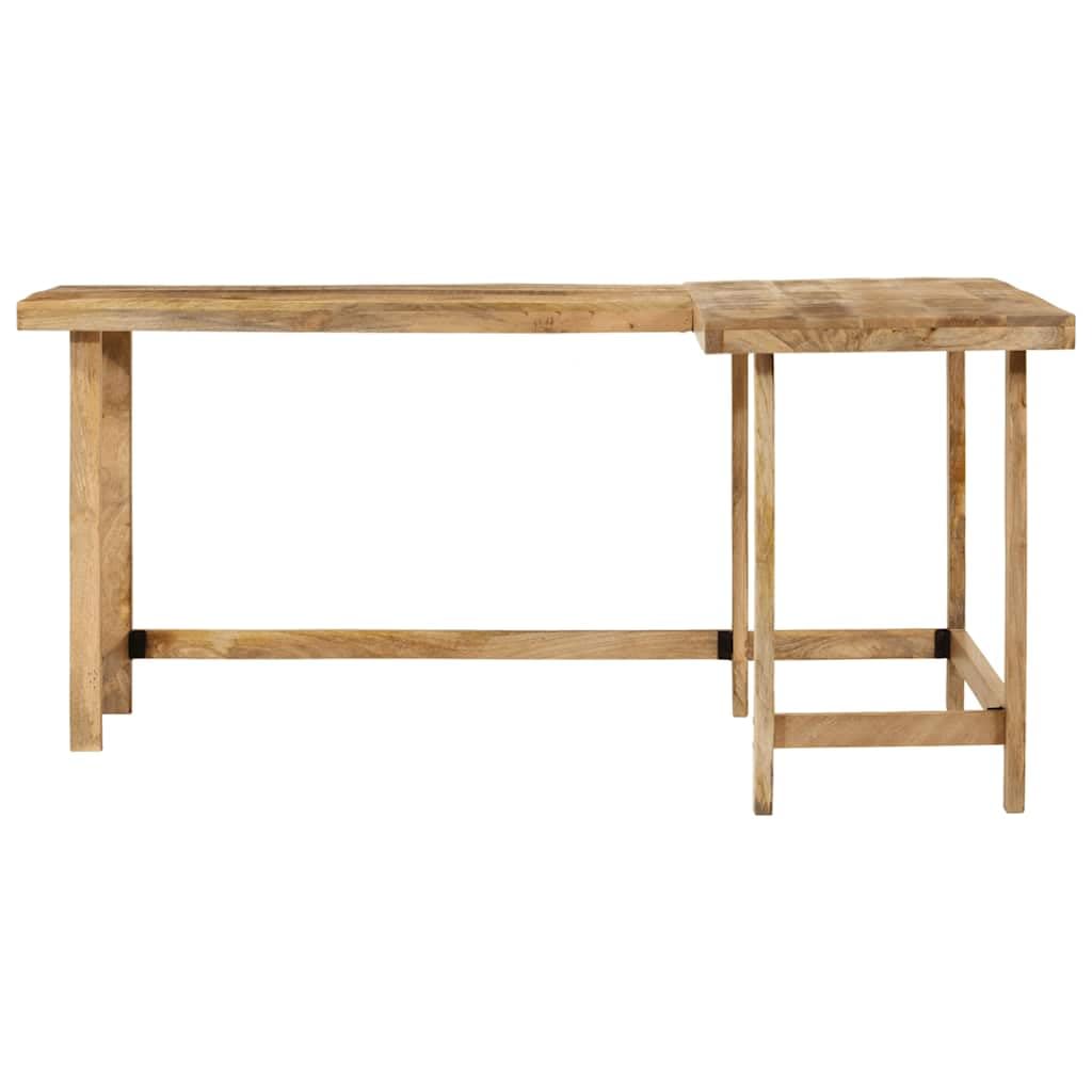 Escritorio 165x110x75 cm Madera de mango macizo en forma de L