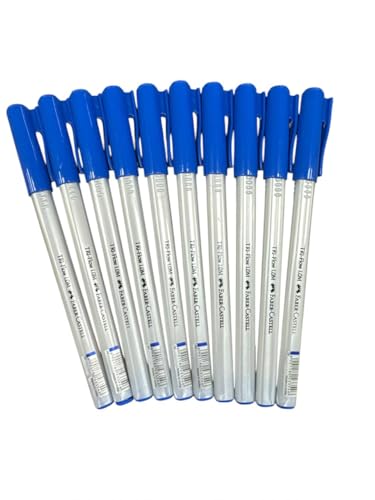 Faber-Castell Triflow Ballpoint Pen 10-Piece Set 1 mm Tip Size Blue