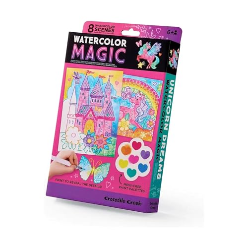Kit de acuarela infantil Crocodile Creek con pinturas incluidas sin desorden en casa