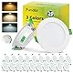 Fondiiz 20er Set LED Einbaustrahler 230V Dimmbar, LED Spots 68mm Lochmaß, 5W Deckenspots Flach Warmweiß 2700K Neutralweiß 4000K Kaltweiß 6000K, IP44 Spots Deckenleuchte für Badezimmer Küche, Weiß