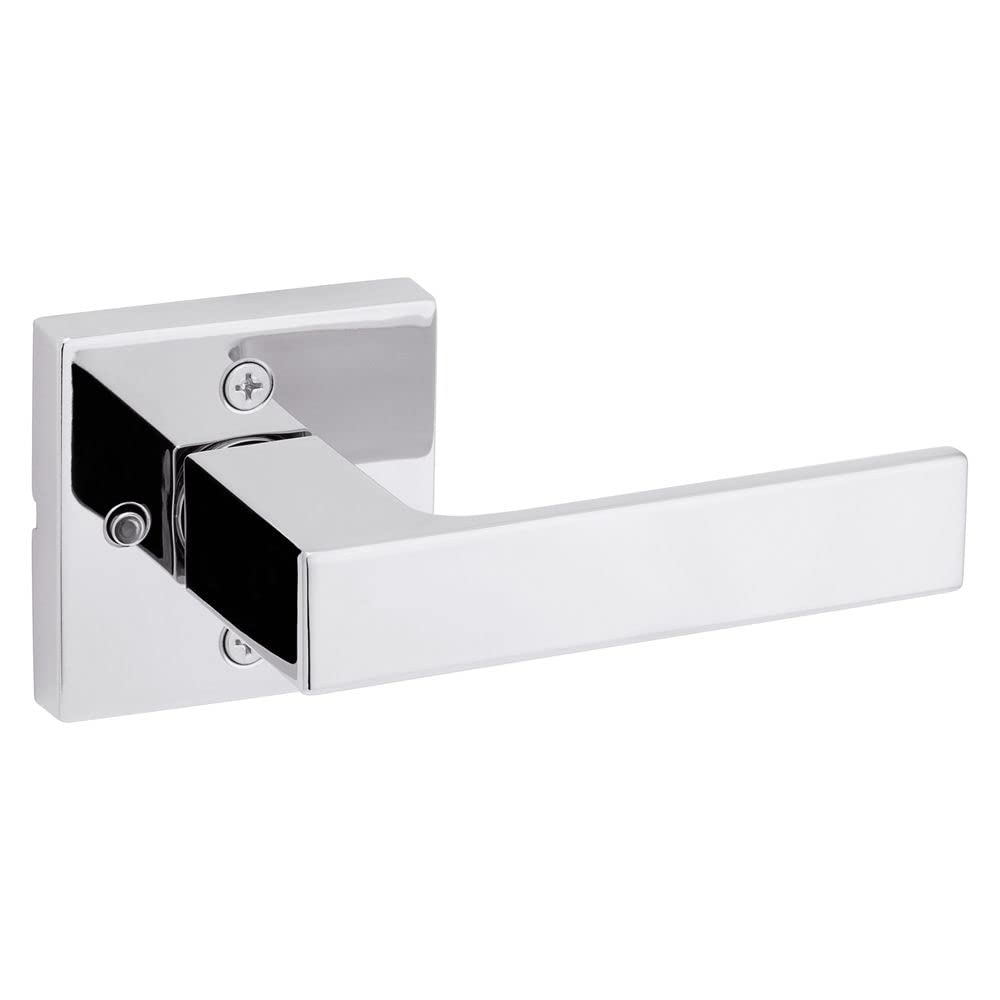 Kwikset Singapore Privacy Door Lever for Bedroom and Bathroom Doors in Polished Chrome, Chrome,rose, 1 Pack - Image 3