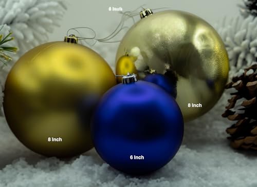 Image of Ornaments Set of 2, Blue Matte, 6 in Giant Hanging (SPN Decor)