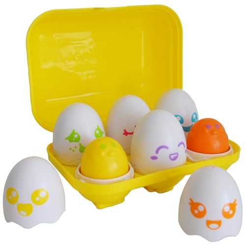 TOMY Toomies Hide & Squeak Eggs Toddler Toys - Matching