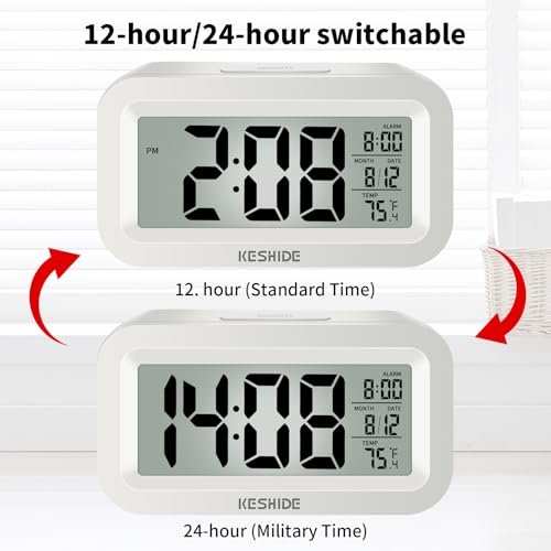 Small Travel Battery Digital Alarm Clock, Indoor Temperature - Image 5