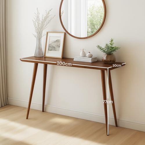 Image of 100cm Long Wooden Console Table for Living Room | Side Entrance Table for Home (100 * 30 * 77 Cm)