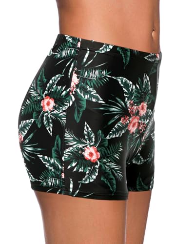 Image of Yonique Womens Swim Shorts Solid Tankini Bottoms Swimsuit Bottoms(Available in Plus)
