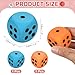 uxcell 2Pcs Foam Dice, 3.8cm/1.5inch Eva 6-Sided Dice Stress Ball Squeezable Blocks for Board Games Relieve Stress Anxiety (Orange, Blue)