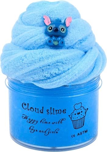 Generic Kids Cloud Slime Streachy Fluffy, Blue, Unisex, Age 6+