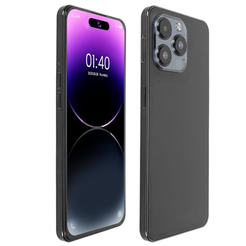Olåst Smartphone 6,6 Tum, 4GB RAM, 64GB, Dual Camera, Svart