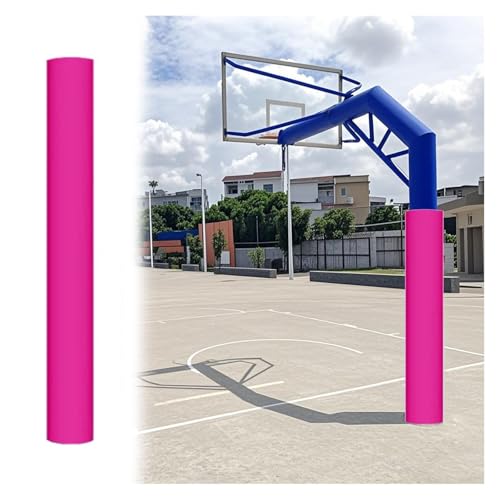 MZZKFC Basketball Pole Padding Wrap, 5.9ft Round Basement Poles Pad Waterproof, 4.5 5.5 6.5 8.7 in Diameter, Customizable Wrap Around Goal Padding Pole for Playground/Parking(Pink,Dia 4.5in)