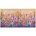 ALAZA Cartoon Wildflower Colorful 3 Ring Binder Holds of 200 Sheets Fits Letter Sized Paper D-Ring Organizer for School Home Work Office Supplies 2 Pack
