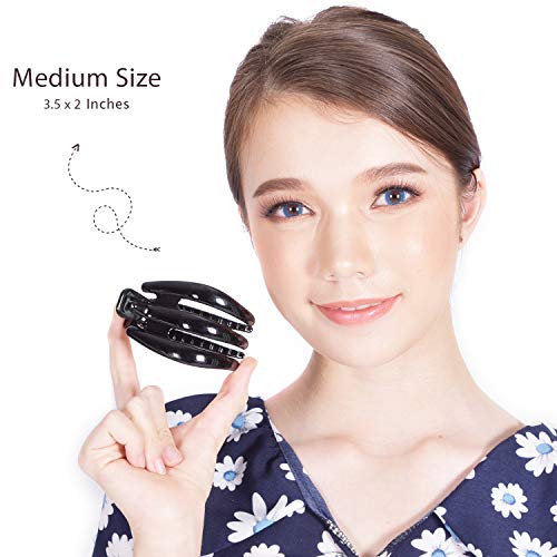 Pinzas para cabello negras curvas paquete 6 piezas miniatura 2