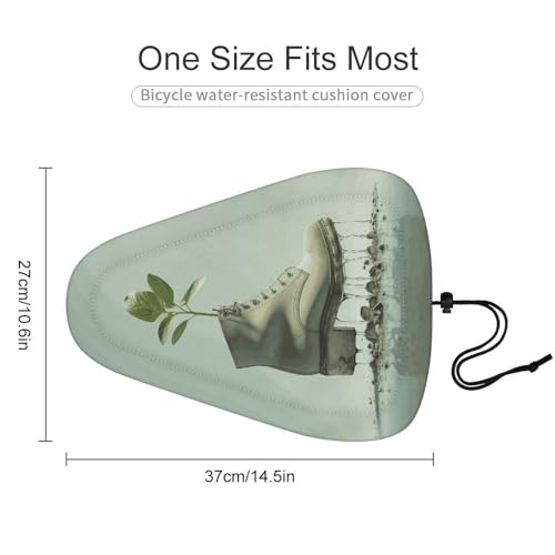 Cubierta para asiento de bicicleta Shoes and Green Buds, poliéster, cojín lavable con ajuste de tamaño mediante hebilla y cierre de cuerda, suave para mayor comodidad para ciclistas urbanos miniatura 2