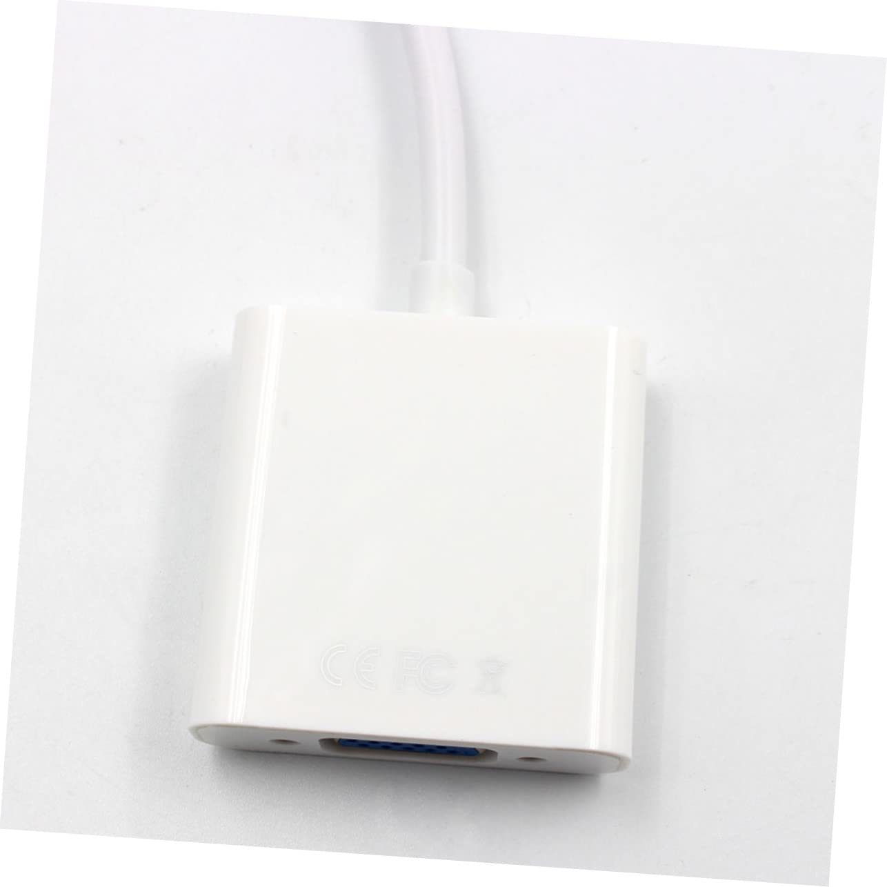 KICHOUSE VGA Adapter White with Built USB Charging 1080P Resolution No Driver Needed