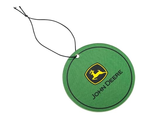 JOHN DEERE Green Lemon Fragrance Tree, Air Freshener, Round, Car, Accessory