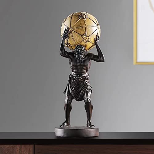 Estatua Grande de Atlas Sosteniendo el Mundo 16.5 Pulgadas miniatura 2
