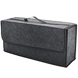 VAGCARS Auto Kofferraum Organizer, Faltbar Kofferraumtasche, Rutschfest Filz Auto Organizer Toolbag mit Klettbändern, Universell Autotasche, Kfz Zubehör Geeignet für alle Fahrzeuge