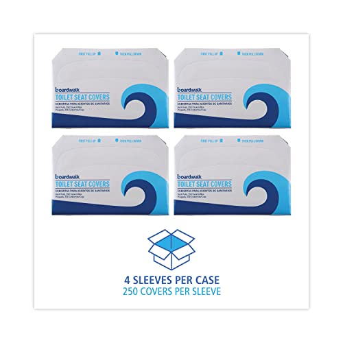 Boardwalk BWKK1000 Premium Half-Fold Toilet Seat Covers, 250 Covers per Sleeve (Case of 4 Sleeves) image 3