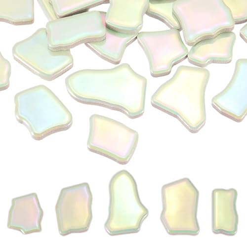 PATIKIL 500g/1.1LB Carreaux De Mosaique Ceramique Irreguliers, 0.79