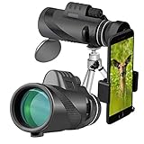 ★ Trípode portateléfono portátil El monocular más nuevo en 2018 incluye portateléfono y trípode para un uso más conveniente y diverso: este telescopio se puede usar solo, sostenlo con la mano y conecta tu teléfono con el teléfono inteligente y el trípode: compatible con todos los teléfonos inteligentes mercado como iphone, nota, etc.