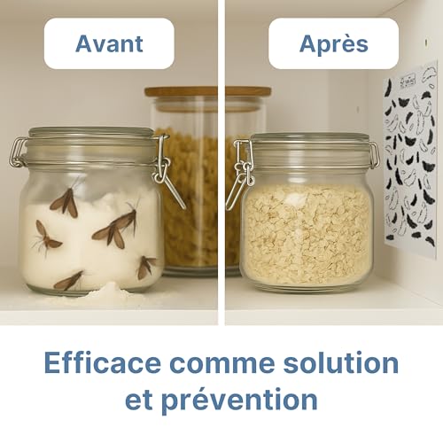 Novokill Piège à Mites Alimentaires 15 pièces - Piège à phéromones sans Poison Contre Les Mites Alimentaires - Effet à Long Terme 3 Mois - sans Danger pour Les Animaux domestiques – vue 6