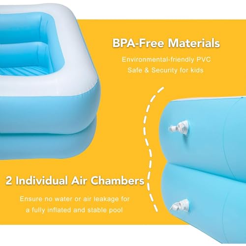 Aufblasbares Planschbecken,120X88cm Swimmingpool,Schwimmbecken,Aufblasbare Pool,Planschbecken,Aufblasbarer Pool,Tragbare Badewanne
