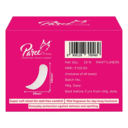 Paree Prima Ultra-Thin Pantyliners For Women|50 Liners (Combo of 2)|Everyday Protection from Discharge|No Rashes |Chemical free - Image 2