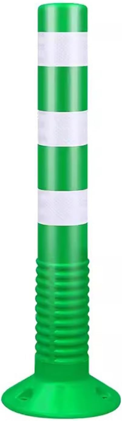 Aioneer Traffic Cone Safety Barrier Reflective Parking Cones, 30In Traffic Delineator Safety Post For Parks/Garden Pathways/Streets, Commercial Flexible Caution Cones Bollard Pos-Green-1 Pack
