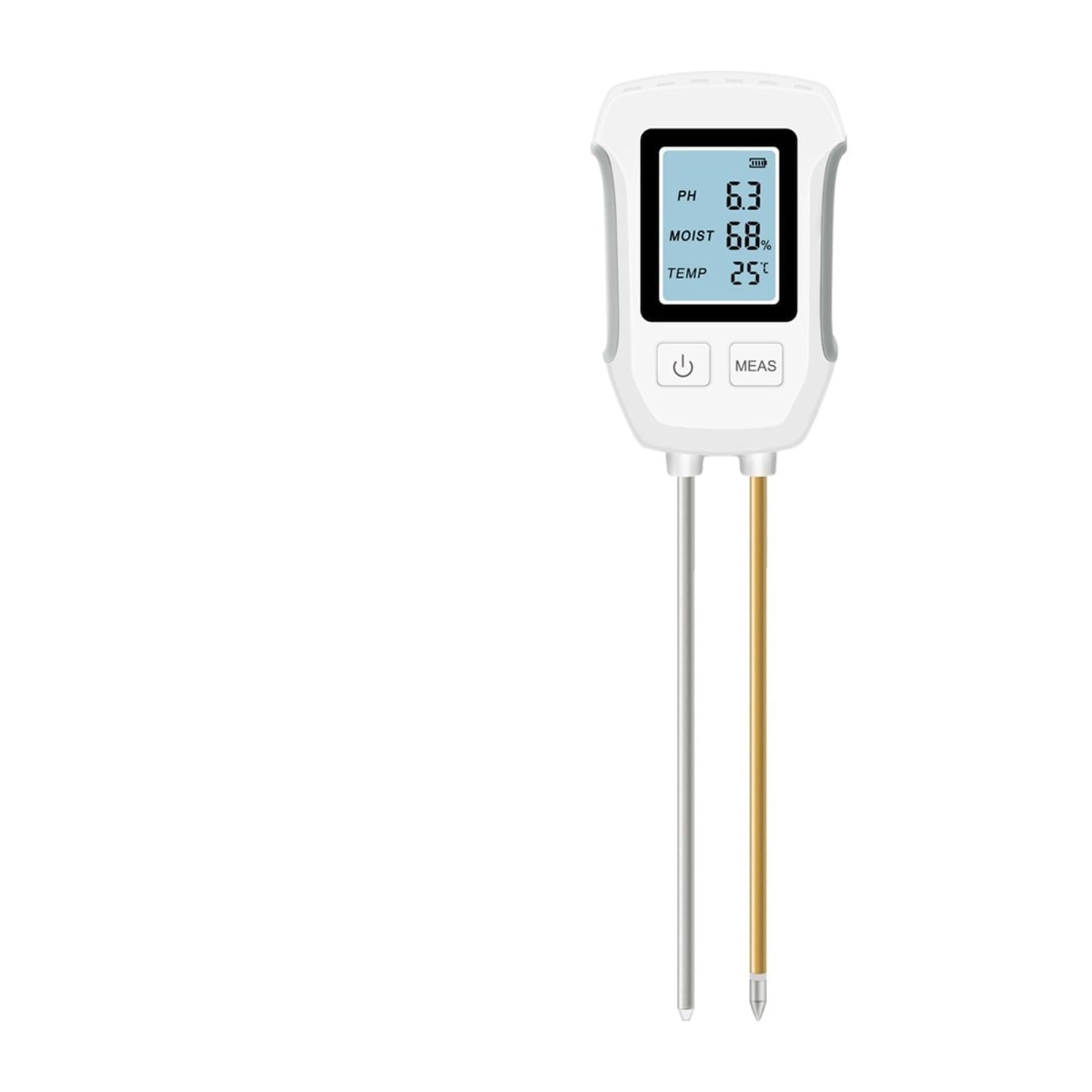 Medidor de humedad, Medidor digital de pH y humedad del suelo, fertilidad, luz, temperatura, analizador preciso for jardín, plantas césped(SGS07)